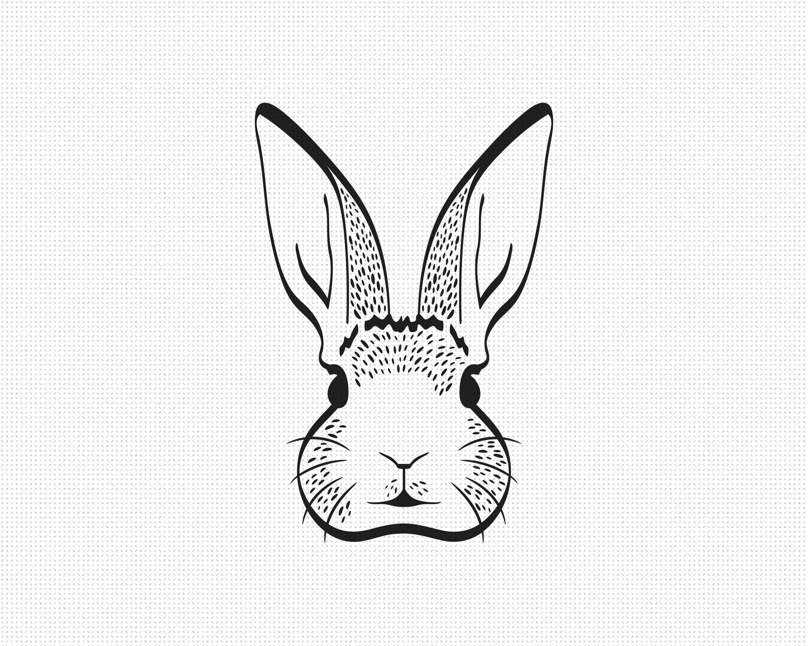 Bunny Rabbit Head Face Svg Eps Png Dxf Clipart for Cricut - Etsy Ireland