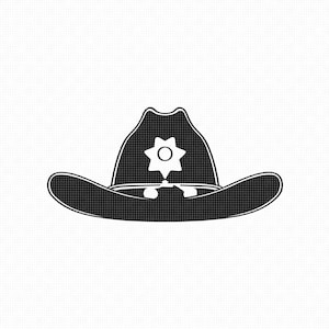 sheriff hat svg, eps, png, dxf, clipart for cricut and silhouette