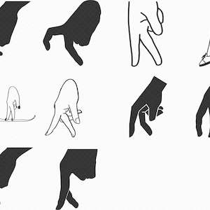 finger walk walking svg, eps, png, dxf, clipart for cricut and silhouette