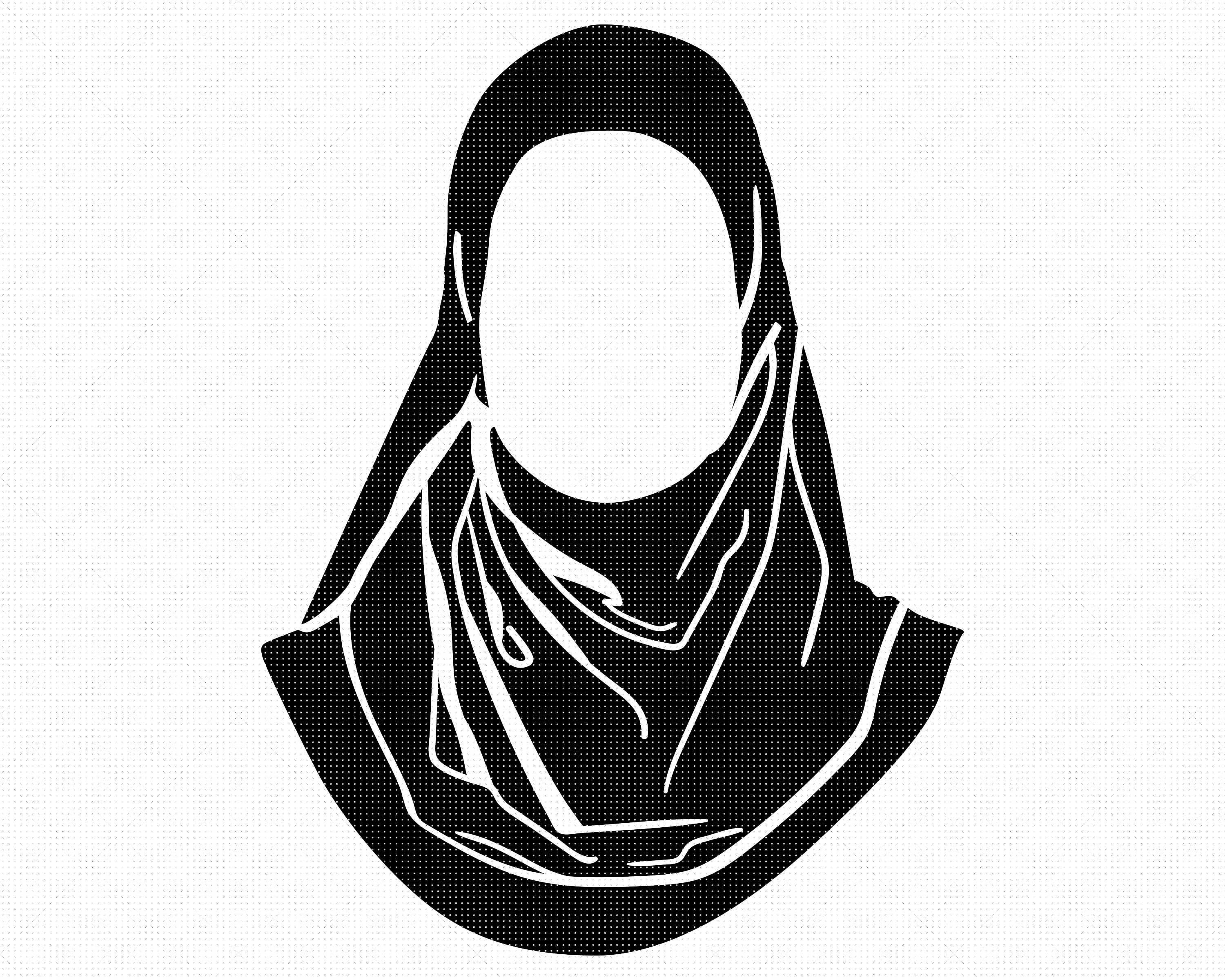  Hijab  svg eps png dxf clipart for cricut and silhouette  Etsy