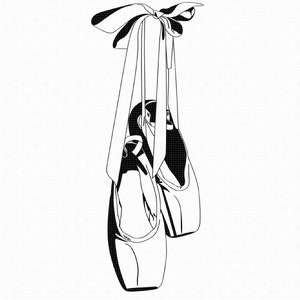 ballet point shoes svg, eps, png, dxf, clipart for cricut and silhouette