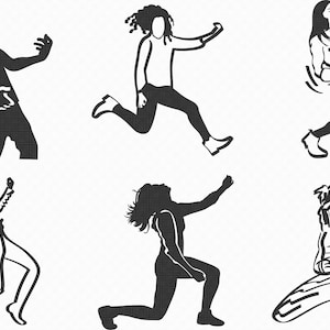 Air Guitar SVG, EPS, PNG, DXF, clipart voor de cricut en Silhouette