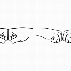 fist bump svg, eps, png, dxf, clipart for cricut and silhouette