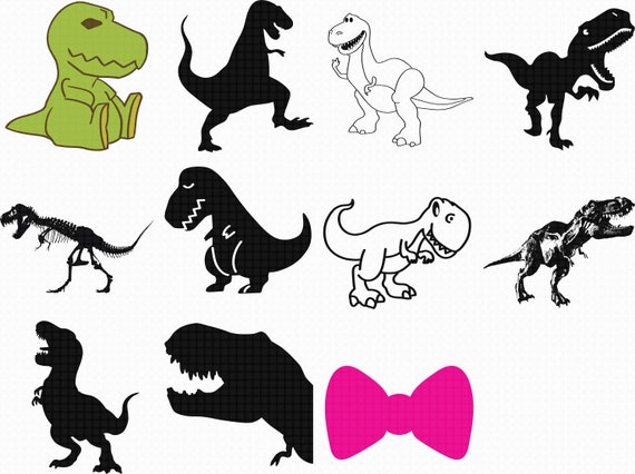 Download Trex T Rex Dinosaur Svg Eps Png Dxf Clipart For Cricut And Etsy PSD Mockup Templates