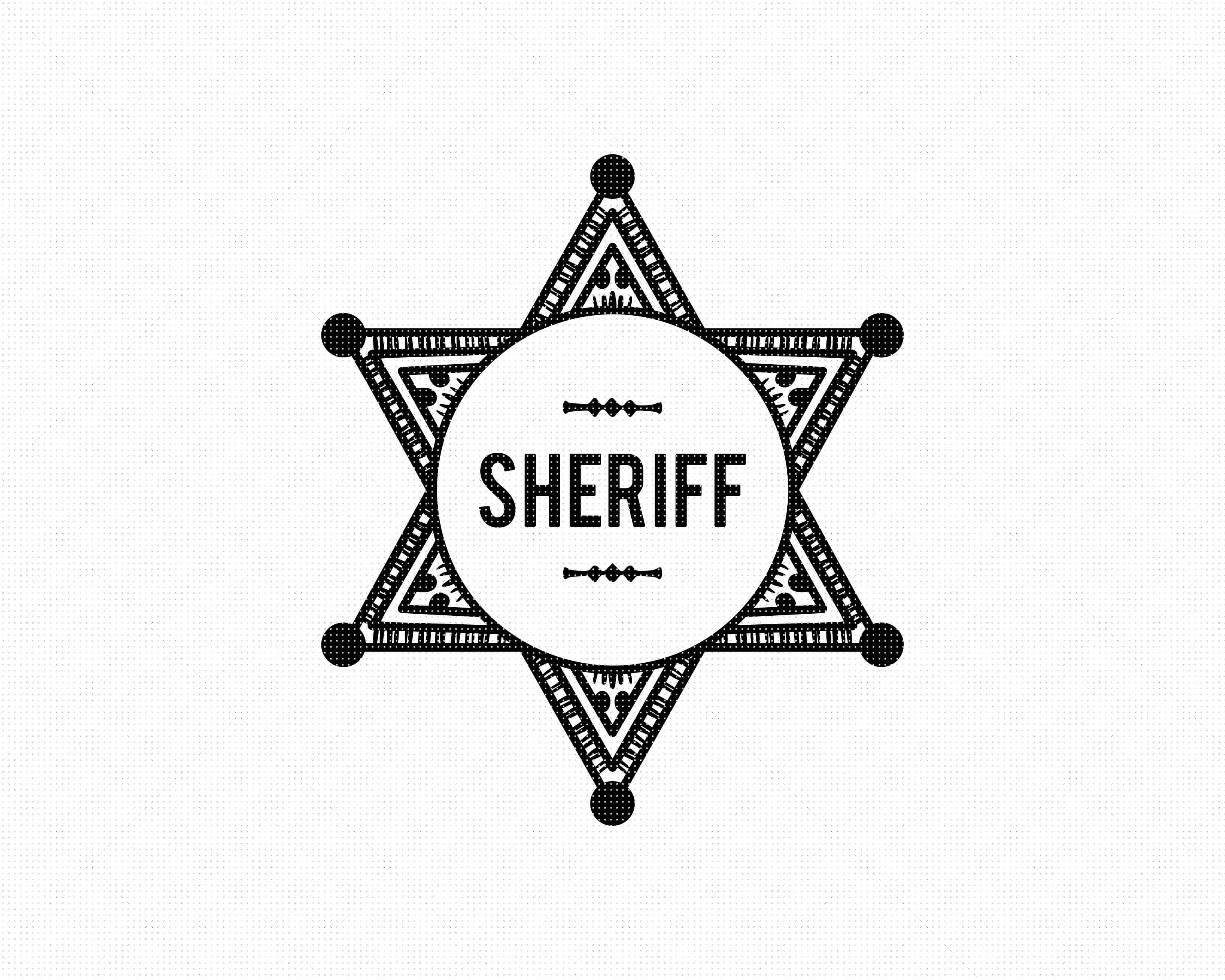 Sheriff Badge Svg, Eps, Png, Dxf, Clipart for Cricut and Silhouette Etsy