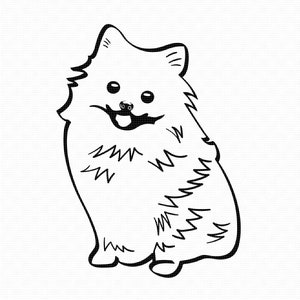 pomeranian dog svg, eps, png, dxf, clipart for cricut and silhouette