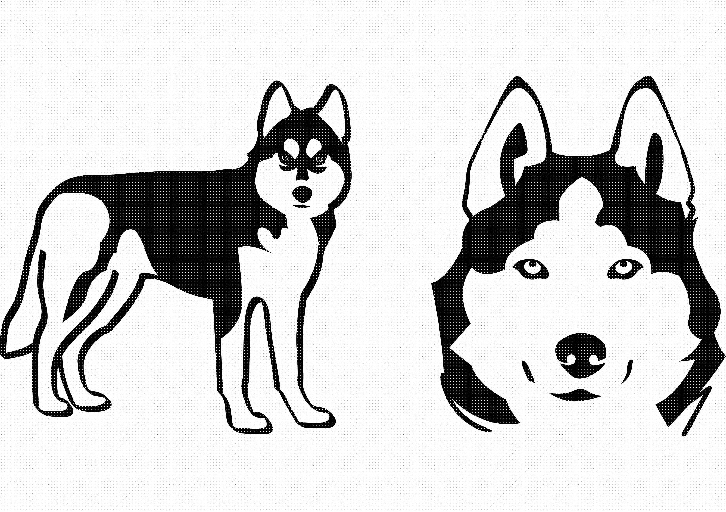 Husky dog svg eps png dxf clipart for cricut and | Etsy