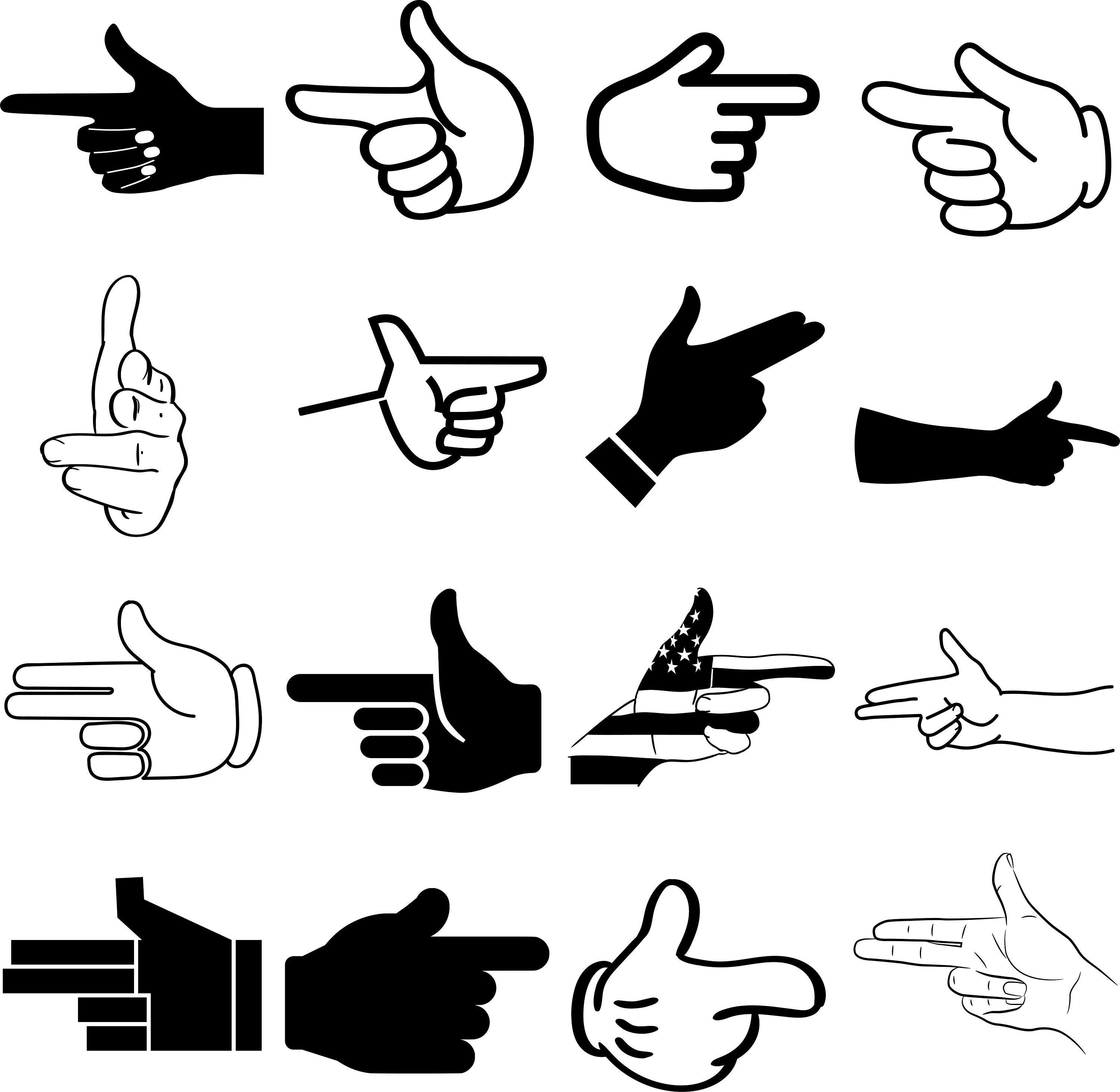 Gun Finger Sign Hand Svg Eps Png Dxf Clipart for Cricut Etsy