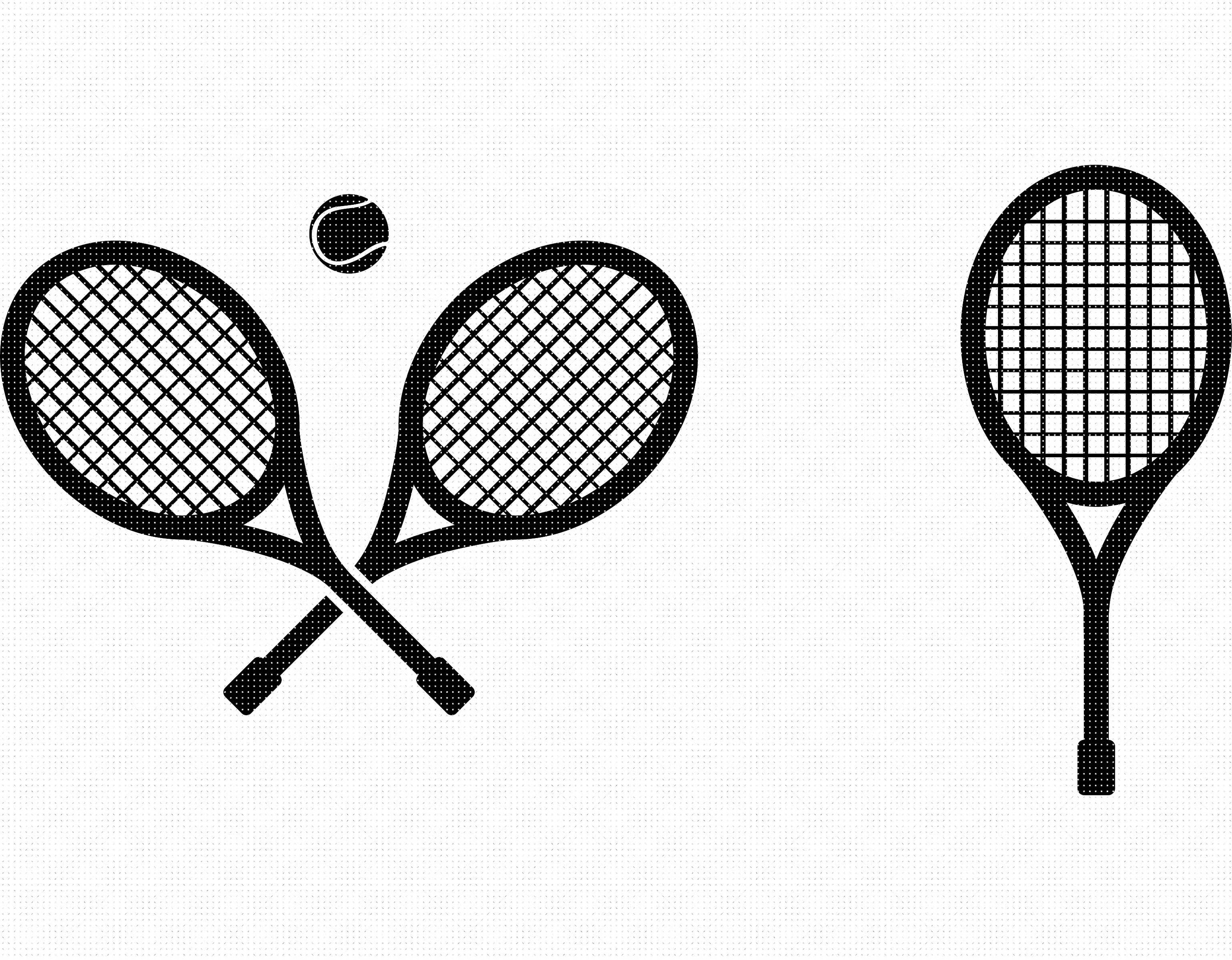 Tennis Racket Clip Art Black And White
