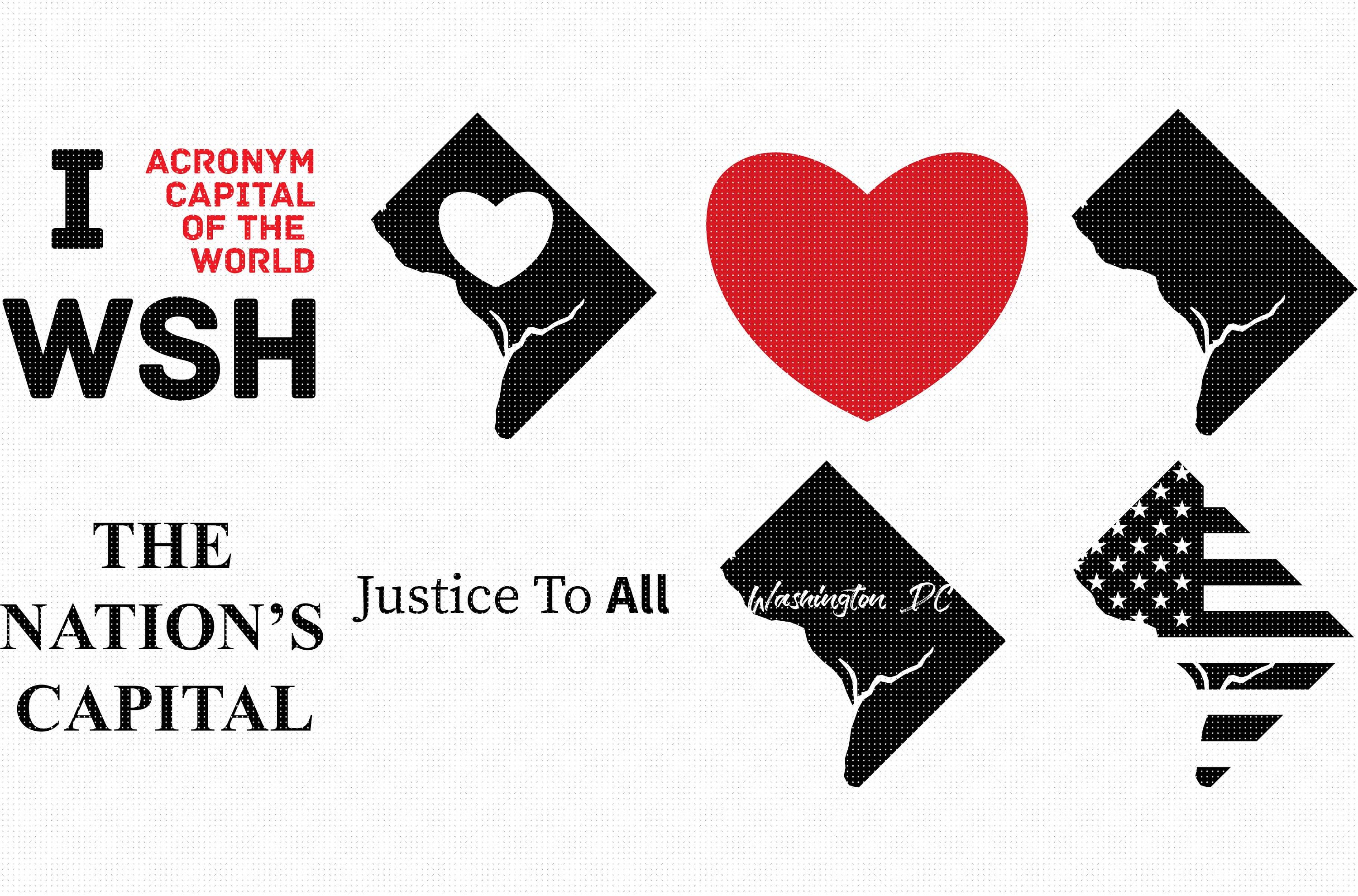 Washington DC Svg, Eps, Png, Dxf, Clipart for Cricut and Silhouette - Etsy