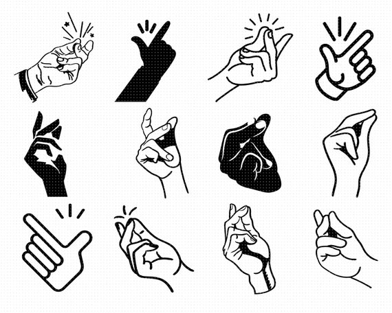 Finger Snap Snapping Svg, Eps, Png, Dxf, Clipart for Cricut and Silhouette  - Etsy