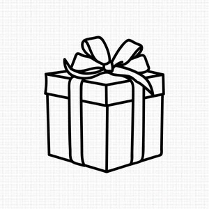 caja de regalo svg, eps, png, dxf, clipart para cricut y silueta