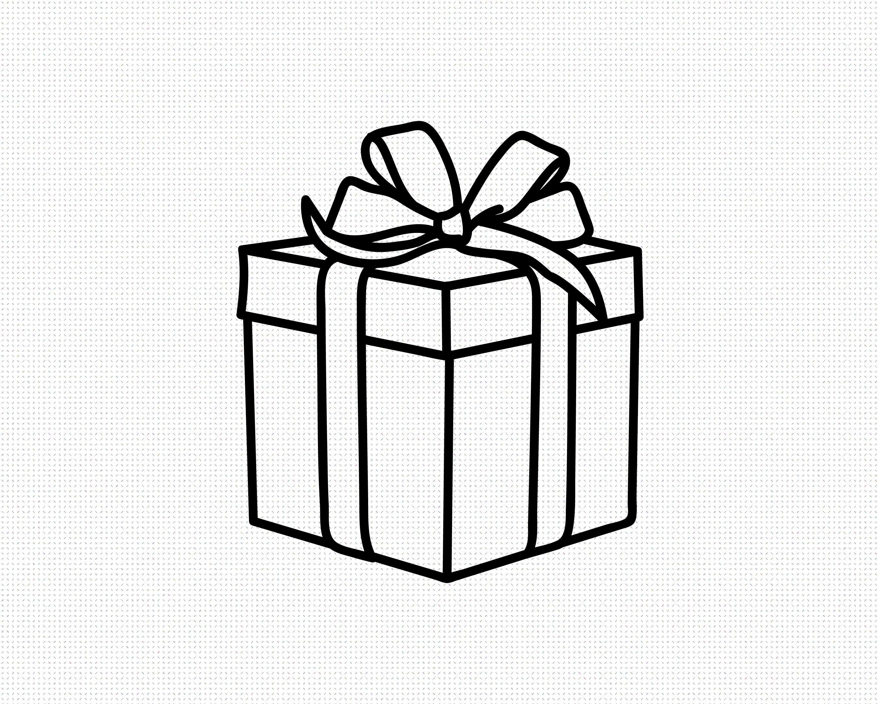 Gift Box Outline on Transparent Background 17392533 PNG