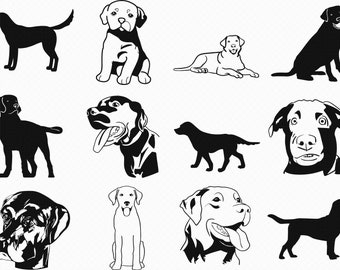 labrador dog svg, eps, png, dxf, clipart for cricut and silhouette