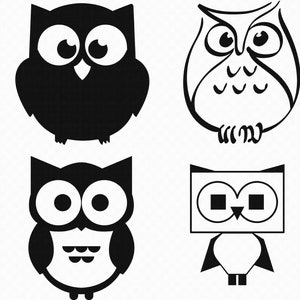 owl 2 svg, eps, png, dxf, clipart for cricut and silhouette