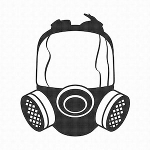 gas mask svg, eps, png, dxf, clipart for cricut and silhouette