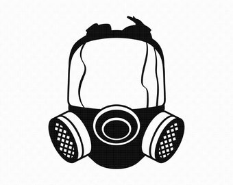 gas mask svg, eps, png, dxf, clipart for cricut and silhouette