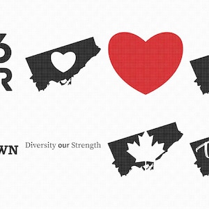 toronto svg, eps, png, dxf, clipart for cricut and silhouette
