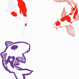 koi fish svg, eps, png, dxf, clipart for cricut and silhouette