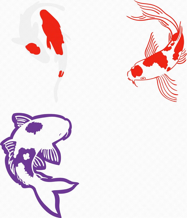 Download Koi fish svg eps png dxf clipart for cricut and silhouette ...