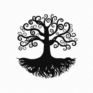 árbol de la vida 02 svg, eps, png, dxf, clipart para cricut y silueta