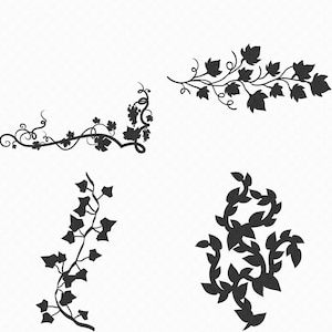 vines svg, eps, png, dxf, clipart for cricut and silhouette