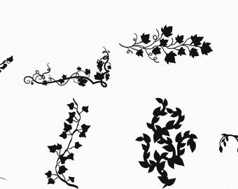 vines svg, eps, png, dxf, clipart for cricut and silhouette