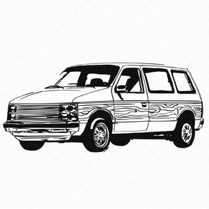 mini van minivan svg, eps, png, dxf, clipart for cricut and silhouette