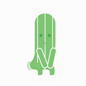 twerking cactus svg, eps, png, dxf, clipart for cricut and silhouette