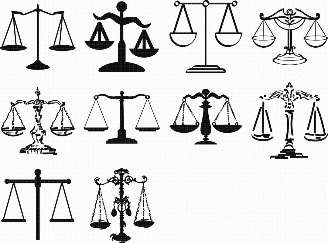 Justice Scales Svg, Eps, Png, Dxf, Clipart for Cricut and Silhouette - Etsy, image size:1080x800