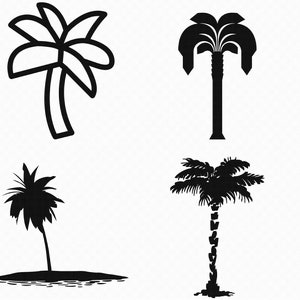 palm tree svg, eps, png, dxf, clipart for cricut and silhouette