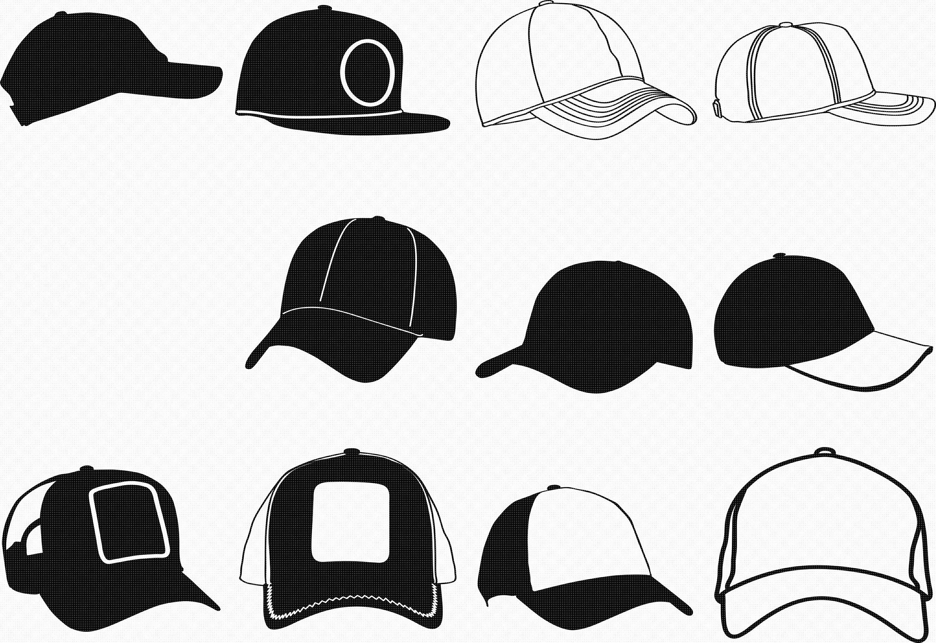 Baseball Softball Cap Svg, Eps, Png, Dxf, Clipart For Cricut And ...
