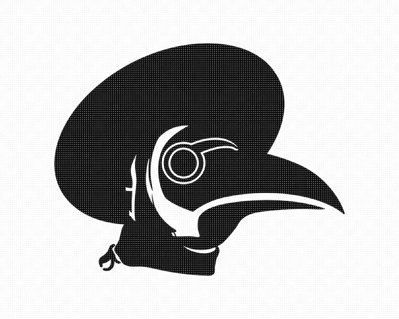 Plague doctor mask svg eps png dxf clipart for cricut and | Etsy