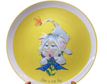 Vintage 1973 Friendly Greeters Sunshine 10.5” Plate "Have A Nice Day" Pete Hawley Art