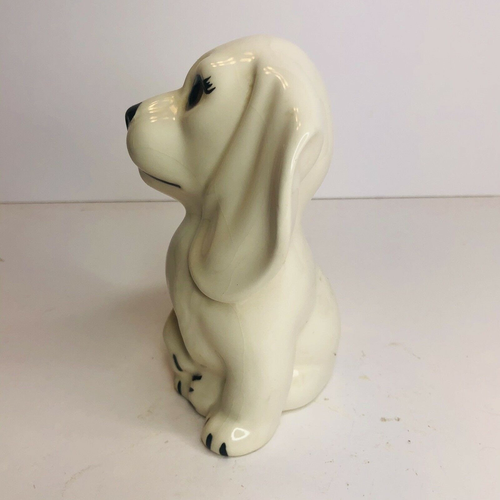 ヴィンテージの手描き陶器製犬の置物：4.5インチの子犬の像 - Etsy 日本