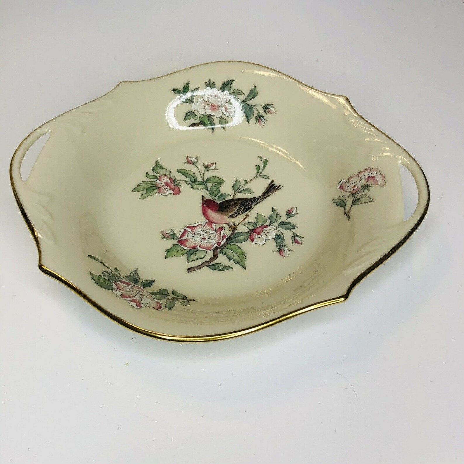 LENOX Floral Serenade Vintage Two Handle Candy Dish 8 Etsy