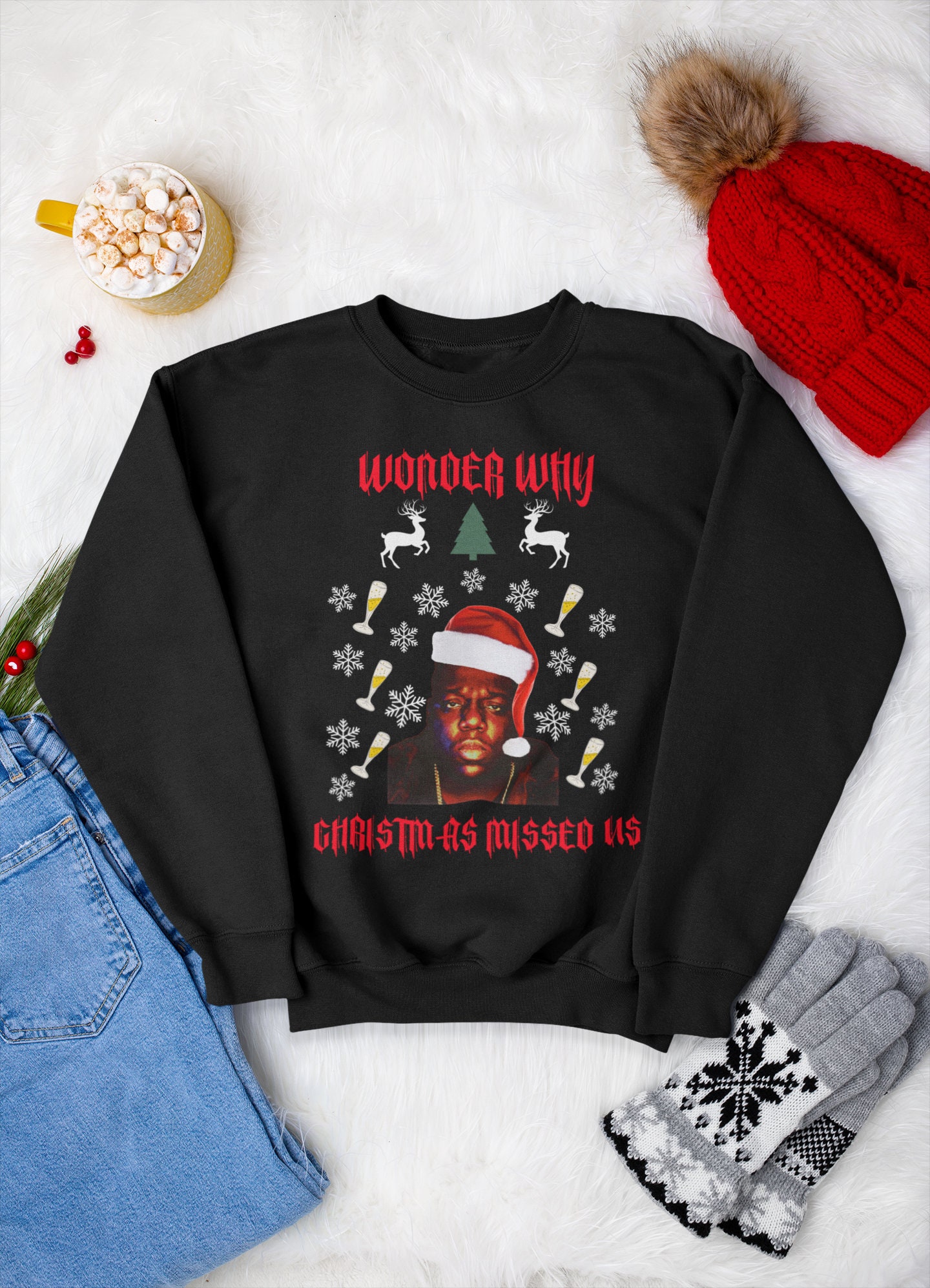 Notorious big xmas sweater cheap