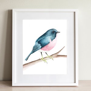 Bluebird print, bird painting watercolor art, bluebird painting, eastern bluebird, bird print, spring decoration, garden wall decor for home