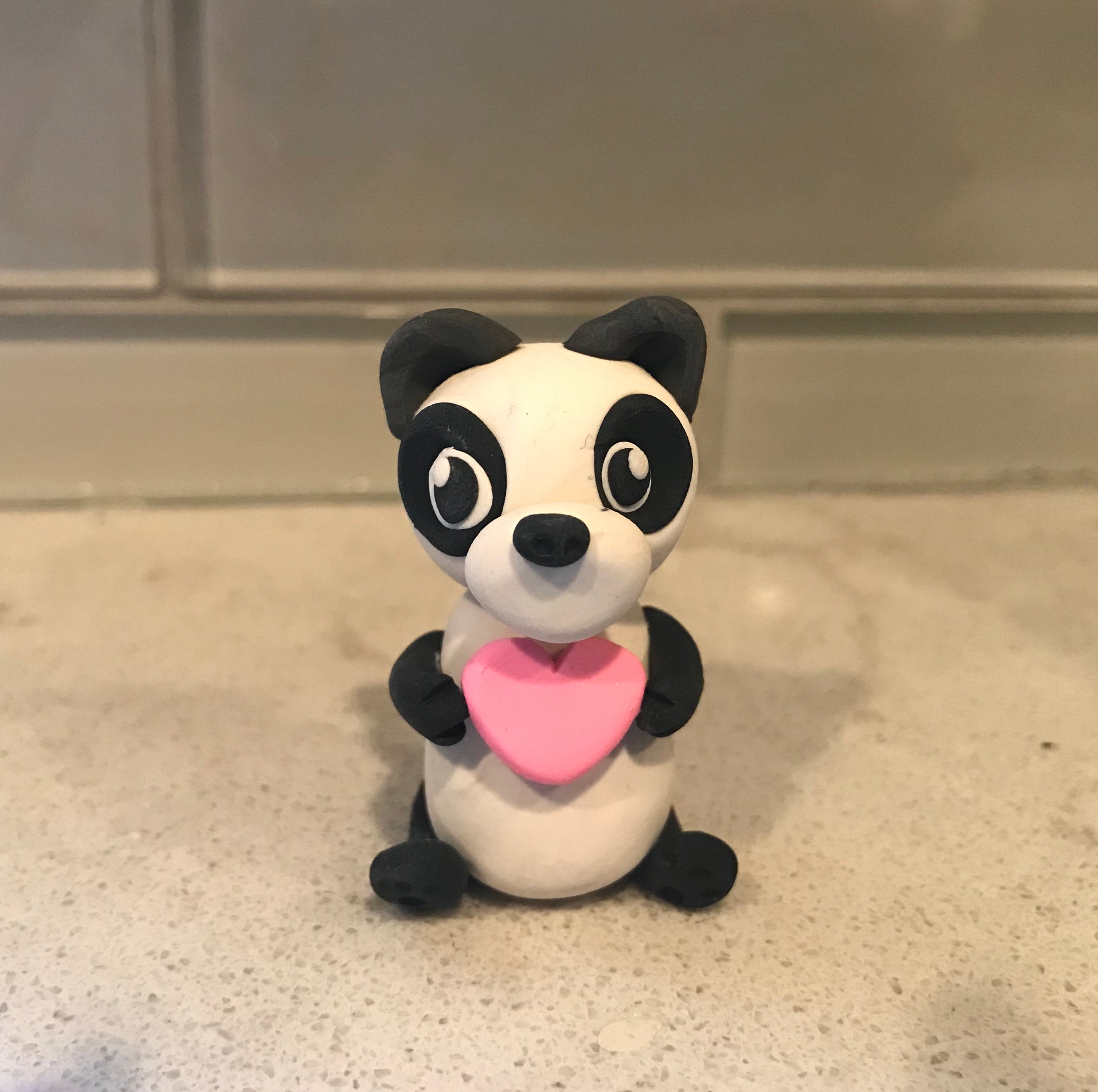 panda clay model