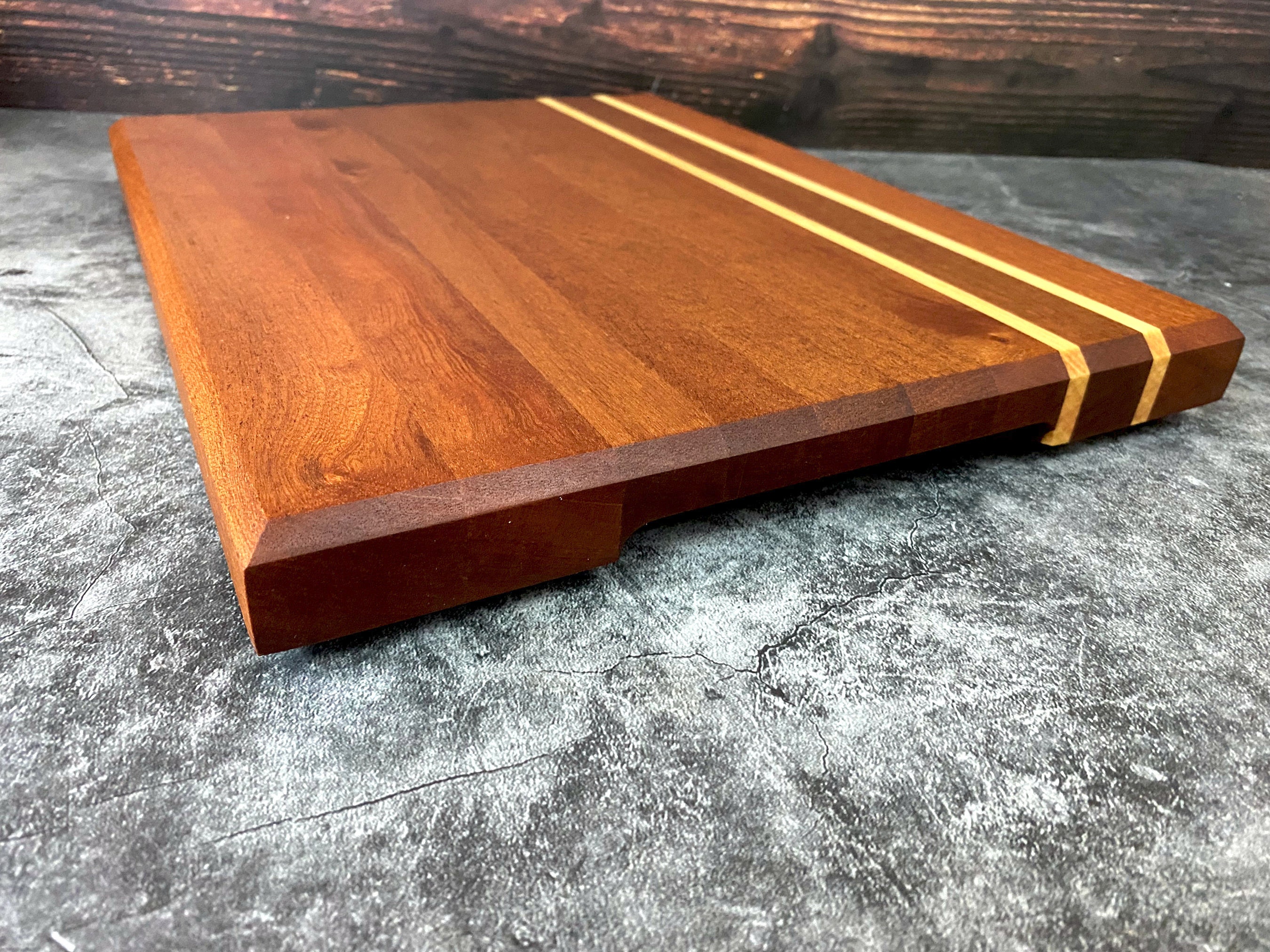 Striped Wood Cutting Board - Made in the USA - , LLC