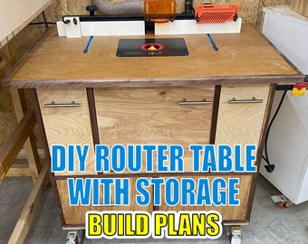 Router Table With Storage - Digital Plans | Build Plans - Woodworking Plans