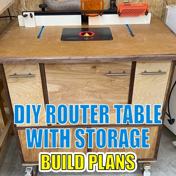 Router Table With Storage - Digital Plans | Build Plans - Woodworking Plans