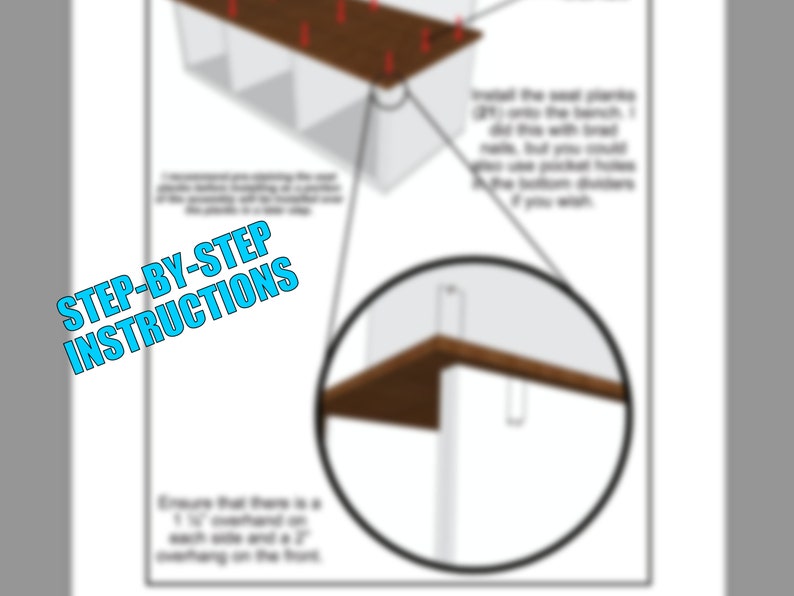 Hall Tree Foyer Bench Plans: DIY Woodworking (Digital Plans) image 5