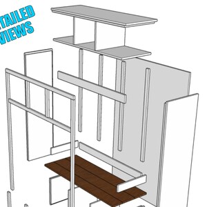 Hall Tree Foyer Bench Plans: DIY Woodworking (Digital Plans) image 4