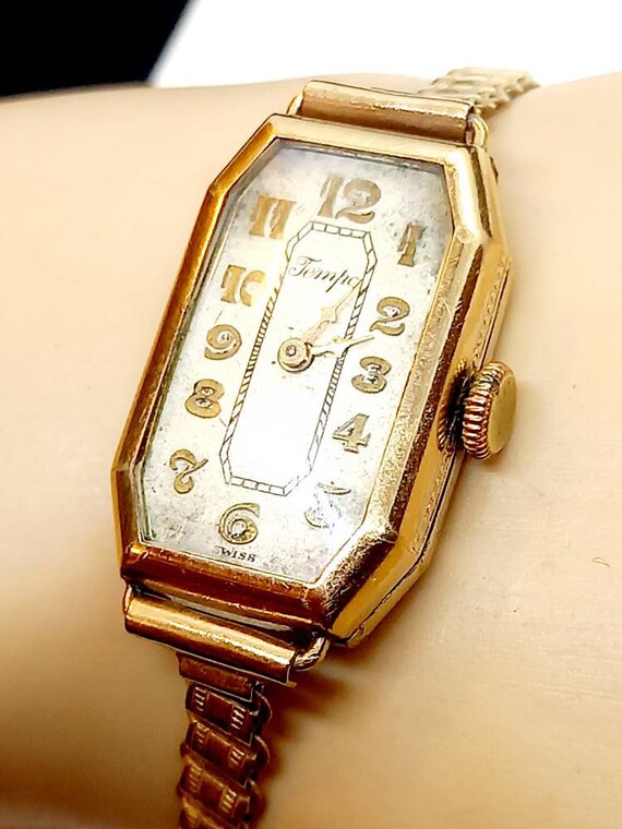 Women's geometric cased artdeco wristwatch, unique
