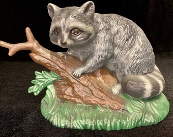 Cute ceramic raccoon.