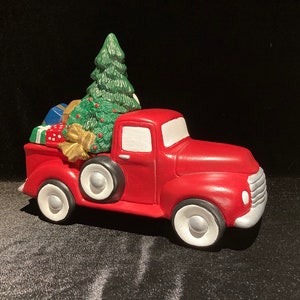 Ceramic vintage Christmas truck