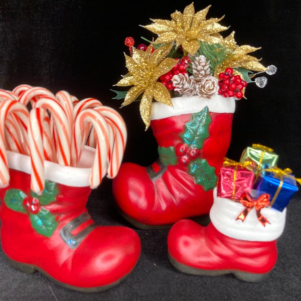 Ceramic Santa Boots (multi sizes)
