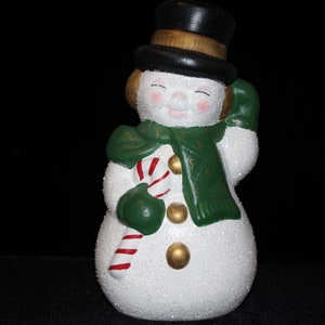 Vintage mold ceramic snowman (multiple colors)
