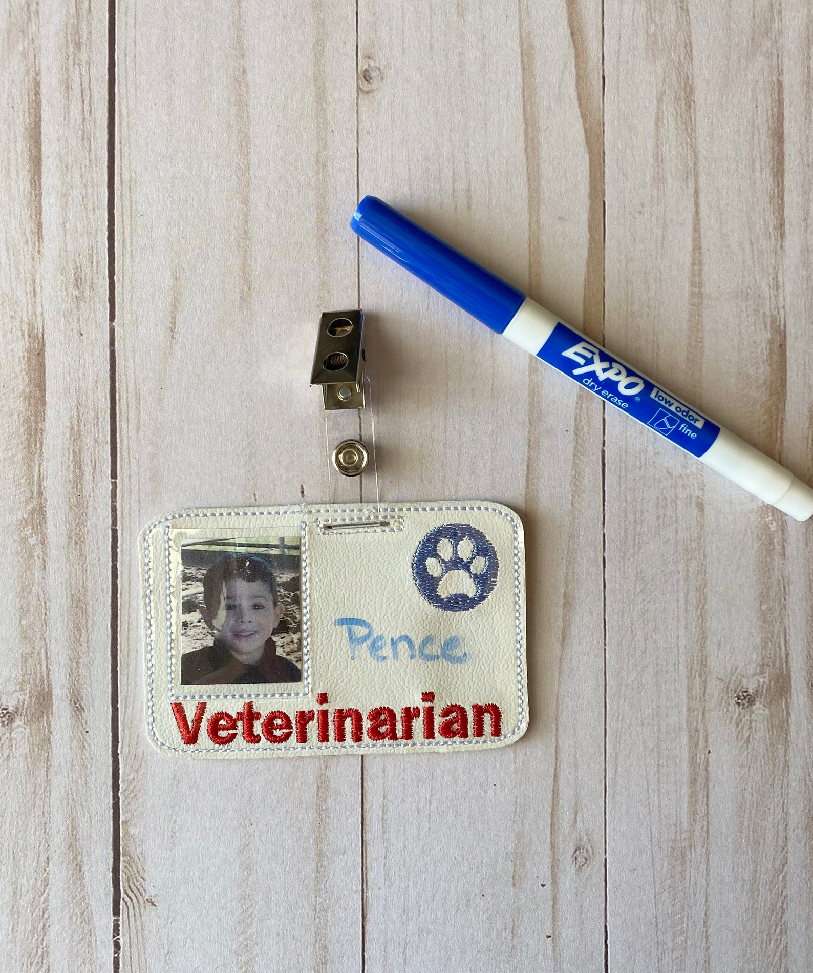 Veterinarian Name Badge Pretend Play Veterinarian | Etsy